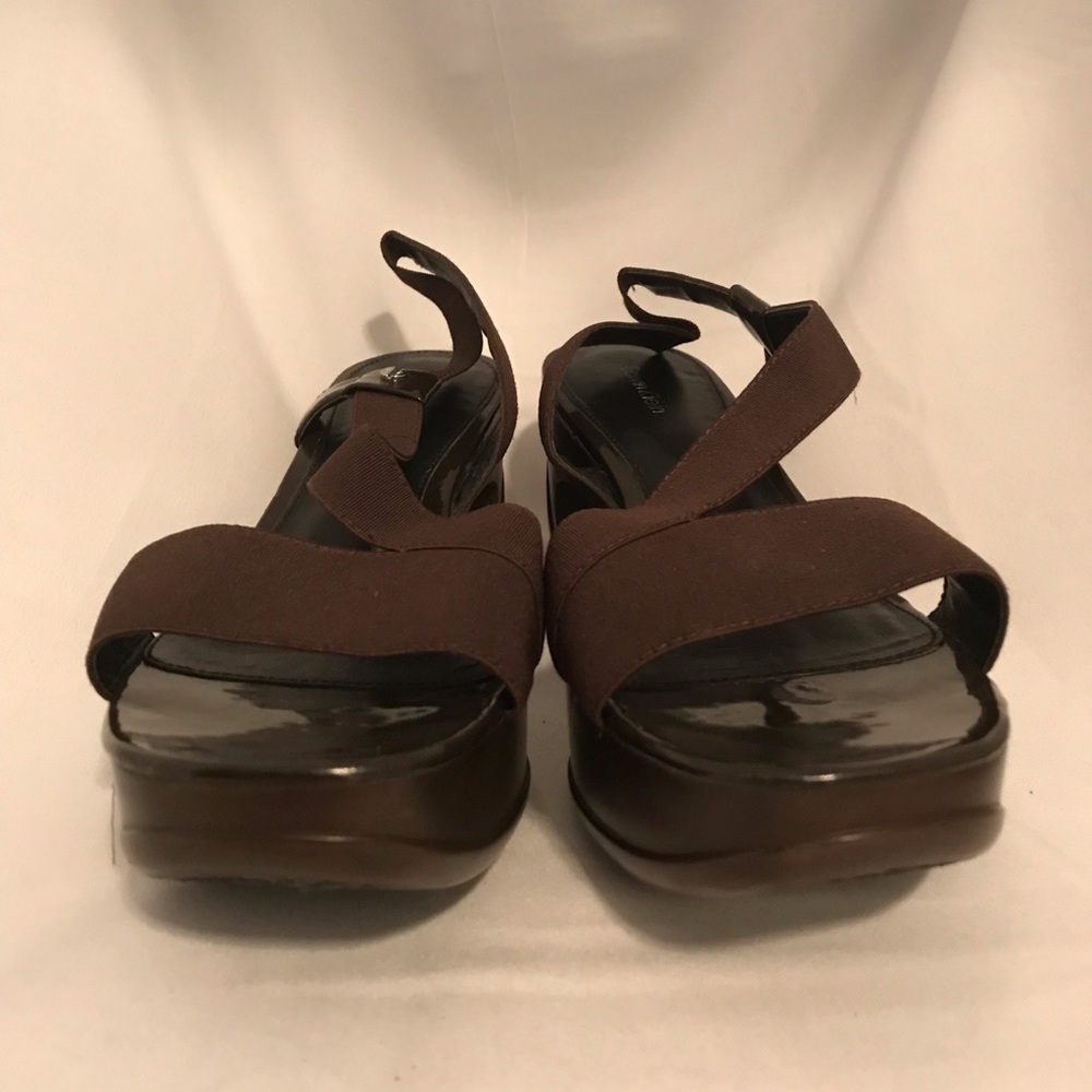 Calvin Klein Yumi Brown Leather Sandals - Size 10 - Picture 8 of 8